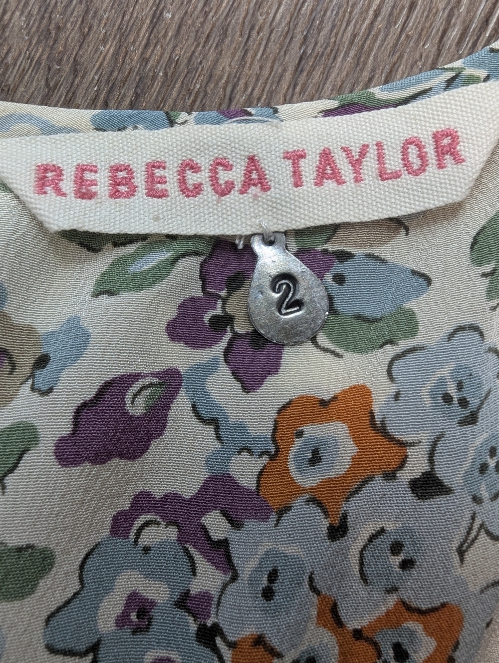 Rebecca Taylor 100% Silk Floral Ruffle Dress – Size 2 - Picture 8 of 11